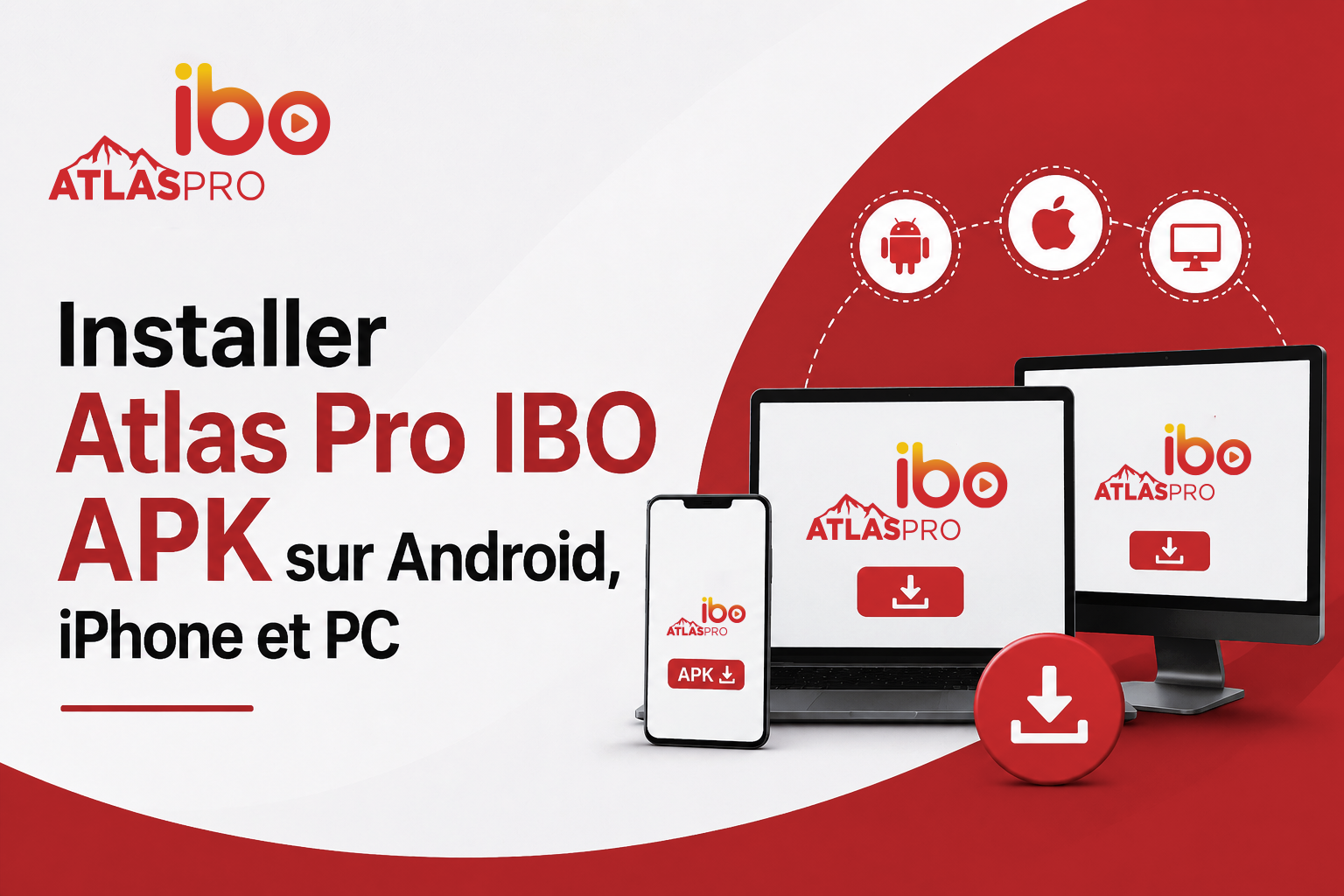 Installer ATLAS PRO IBO APK Android iPhone Windows PC code downloader